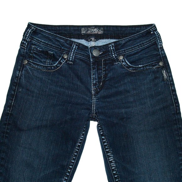 Silver Jeans - AIKO BABY BOOT Women's Blue Denim SAF457 - 28X28 - Picture 7 of 16